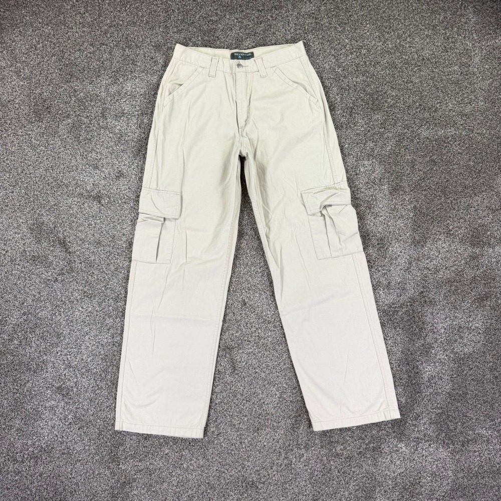 Levis‎ SilverTab Cargo Pants Mens 33x34 Khaki Baggy Loose Fit Streetwear Skater